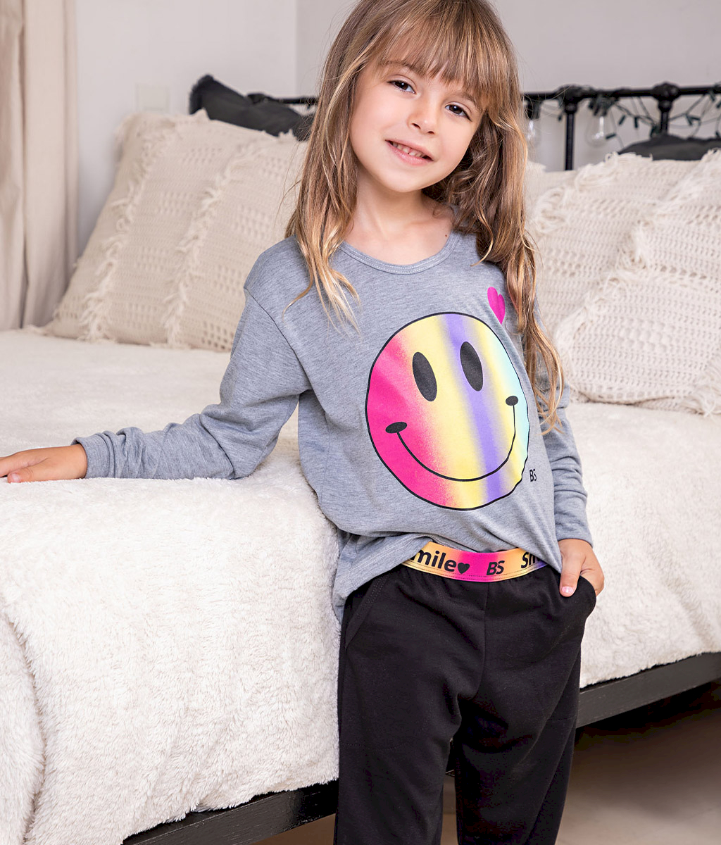 Pijama SMILE kids plus size FW - Bianca Secreta