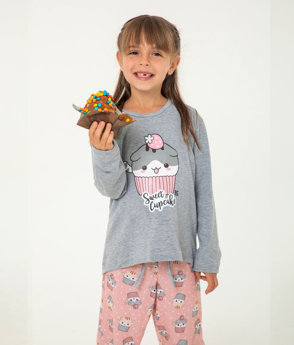 Pijama Infantil Cupcake FW - Bianca Secreta