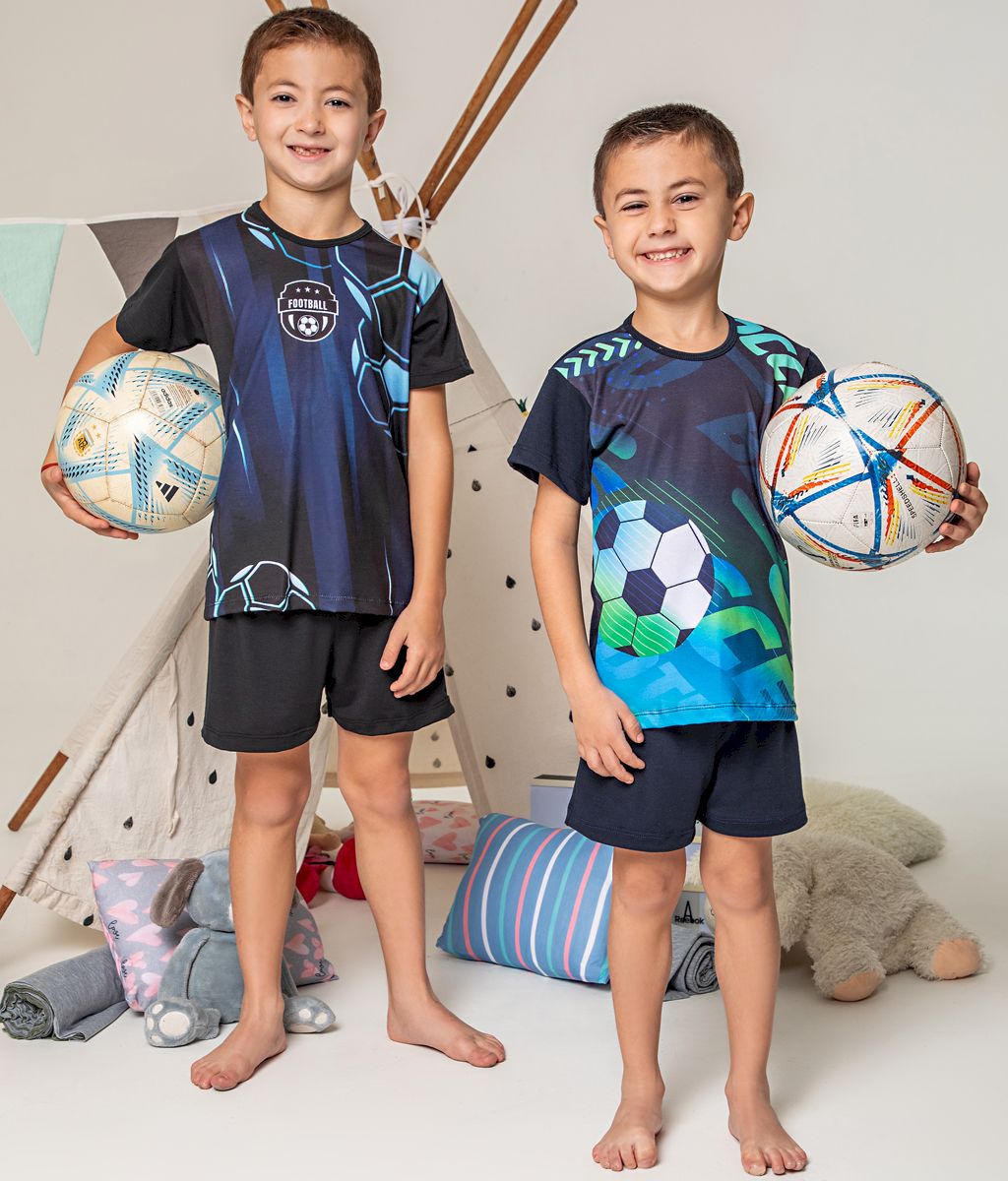 Pijama Infantil FOOTBALL Plus Size SS - Bilbao