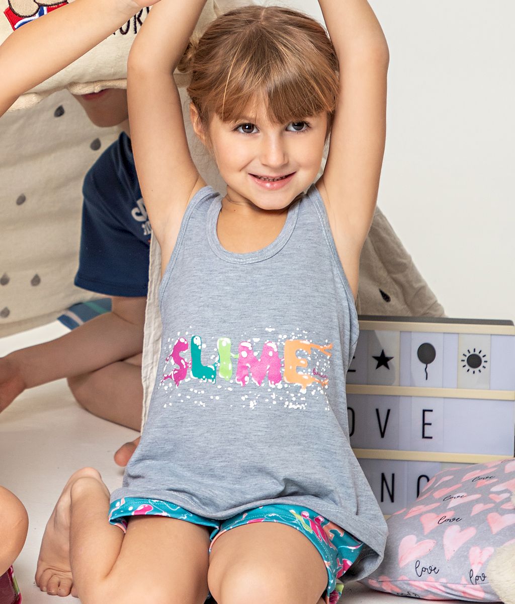 Pijama Infantil SLIME Plus Size SS - Bianca Secreta
