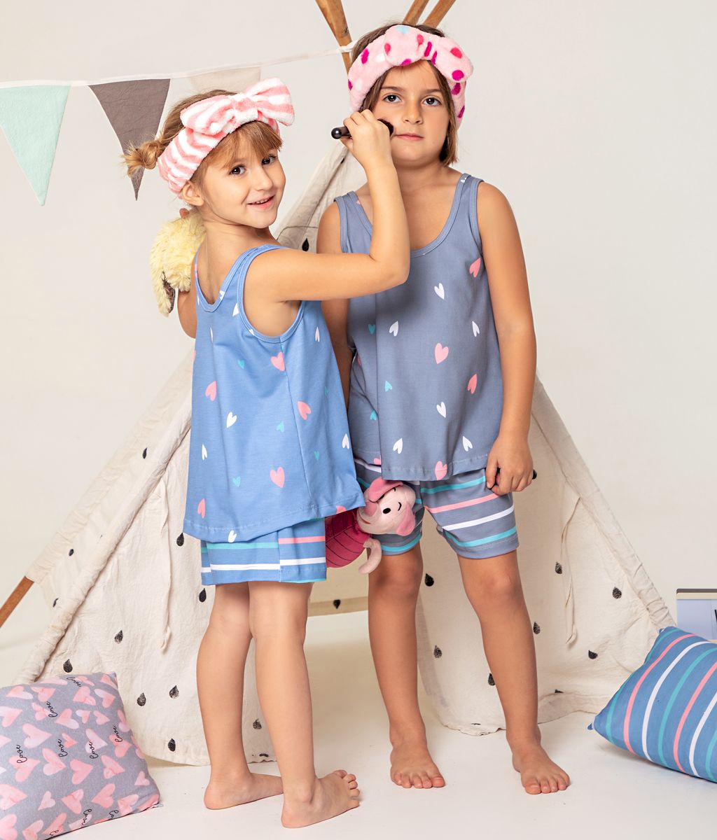 Pijama Infantil CUORE SS - Bianca Secreta